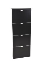 Schuhkipper >304987< ca. 16 Schuhe, schwarz / weiss - 52x141x16cm (BxHxT)