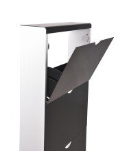 Schuhkipper >304987< ca. 16 Schuhe, schwarz / weiss - 52x141x16cm (BxHxT)