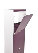 Schuhkipper >304987< ca. 16 Schuhe, violett / weiss - 52x141x16 (BxHxT)