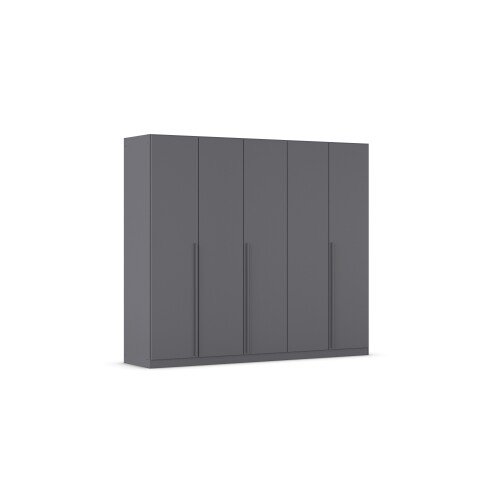 Drehtürenschrank >Alba< inkl. Inneneinteilung, grau metallic - 226x197x54cm (BxHxT)