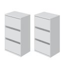 Schubkasteneinsatz >Arc< (2er-Set) in weiss - 60x57x44 (BxHxT)