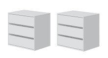 Schubkasteneinsatz >Arc< (2er-Set) in weiss -...