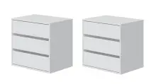 Schubkasteneinsatz >Arc< (2er-Set) in weiss -...
