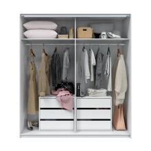 Schubkasteneinsatz >Arc< (2er-Set) in weiss - 60x57x44 (BxHxT)