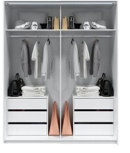 Schubkasteneinsatz >Arc< (2er-Set) in weiss - 60x57x44 (BxHxT)