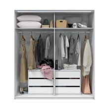 Schubkasteneinsatz >Arc< (2er-Set) in weiss - 60x57x44 (BxHxT)