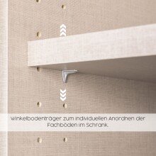 Drehtürenschrank >Alba< in grau metallic / Spiegel - 91x197x56 (BxHxT)