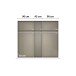 Drehtürenschrank >Alba< in grau metallic / Spiegel - 226x197x54 (BxHxT)