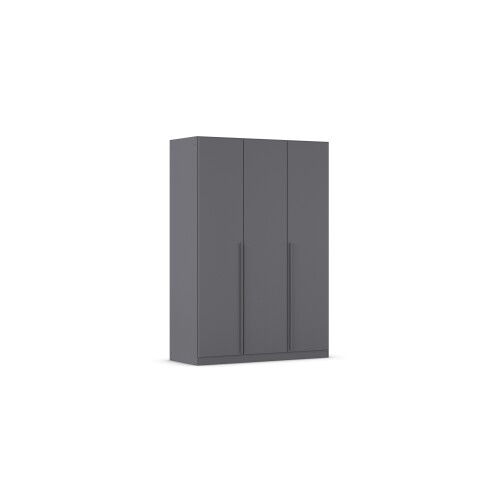 Drehtürenschrank >Alba< in grau metallic, Holzwerkstoff - 136x197x54cm (BxHxT)