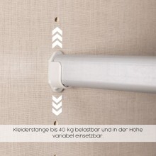 Drehtürenschrank >Alba< in grau metallic, Holzwerkstoff - 181x197x54cm (BxHxT)