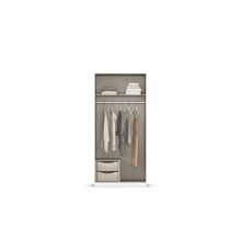 Drehtürenschrank >Alba< inkl. Schubladen, Eiche Artisan Dekor - 91x197x54 (BxHxT)