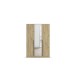 Drehtürenschrank >Alba< inkl. Schubladen, Spiegel / Eiche Artisan Dekor - 136x197x54 (BxHxT)