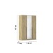 Drehtürenschrank >Alba< in Eiche Artisan Dekor / Spiegel - 136x197x56 (BxHxT)