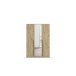 Drehtürenschrank >Alba< in Eiche Artisan Dekor / Spiegel - 136x197x56 (BxHxT)