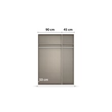 Drehtürenschrank >Alba< in Eiche Artisan Dekor - 136x197x54 (BxHxT)