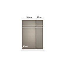 Drehtürenschrank >Alba< in Eiche Artisan Dekor - 136x197x54 (BxHxT)
