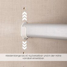 Drehtürenschrank >Alba< in Eiche Artisan Dekor - 136x197x54 (BxHxT)