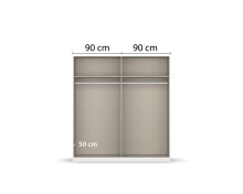 Drehtürenschrank >Alba< in Eiche Artisan Dekor - 181x197x54 (BxHxT)