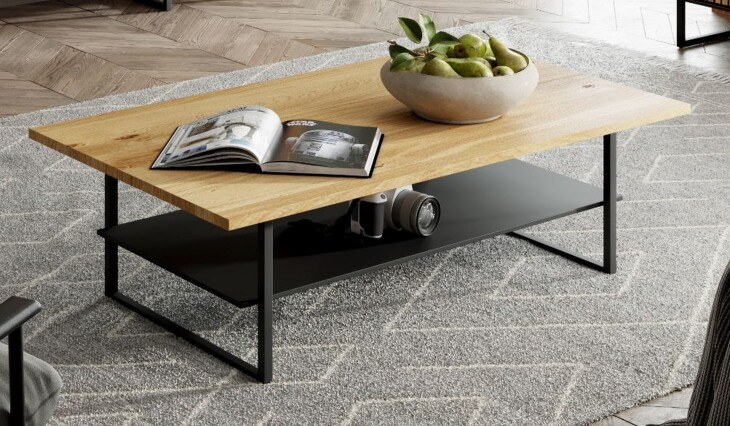 Couchtisch >Bella< in Eiche geölt, Massivholz - 115x50x65cm (BxHxT)