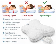 Schlafkissen >Butterfly< körperangepasste Schmetterlingsform - 54x12x45 cm