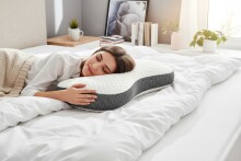 Visko Nackenstützkissen >Schlummerbob<Ergonomisch mit Klimaband