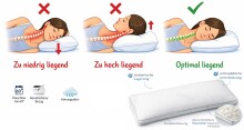 Kopfkissen >Schnarchinator< MemoVita-Viskoelastik-Komfort-Schlafkissen - 80x40 cm