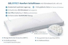 Kopfkissen >Wolkentraum< GEL EFFECT-Schaumstäbchen zum Aufschütteln - 40x80 cm