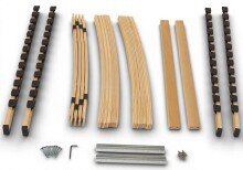 Lattenrost >Nova< in naturfarben-anthrazit, Holz - 200x90x7cm (LxBxH)