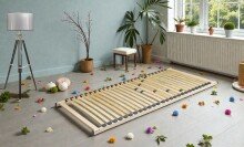 Lattenrost >Nova< in naturfarben-anthrazit, Holz - 200x100x7cm (LxBxH)