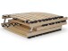 Lattenrost >Linea< in naturfarben-anthrazit, Holz - 200x100x7,5cm (LxBxH)