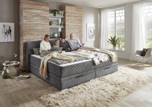Boxspringbett >SoftNight< inklusive 7-Zonen-TTFK-Matratzen Familienbett 240x200 cm