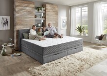 Boxspringbett >SoftNight< inklusive 7-Zonen-TTFK-Matratzen Familienbett 240x200 cm