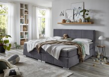 Familien-Boxspringbett >Moonlite< inkl. Topper - H2/H3 wendbar - 240x200 cm