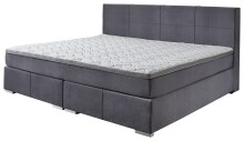 Familien-Boxspringbett >Moonlite< inkl. Topper - H2/H3 wendbar - 240x200 cm