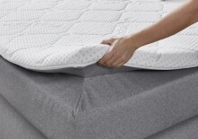 Boxspringbett >Ruhepol< mit 7 Zonen TTFK Matratze inkl. Topper - 180x200 cm