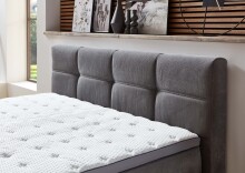 Boxspringbett >Schlummerland< inkl. wendbare 7 Zonen TTFK Matratze & Topper - 180x200 cm anthrazit