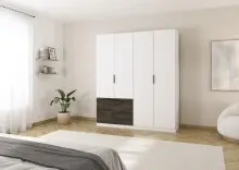 Drehtürenschrank >Koda< in alpinweiß /...
