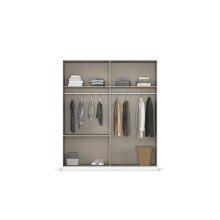 Drehtürenschrank >Koda< in alpinweiß / Atlantic Oak dunkel - 181x210x54 (BxHxT)