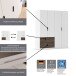Drehtürenschrank >Koda< in alpinweiß / Atlantic Oak dunkel - 181x210x54 (BxHxT)