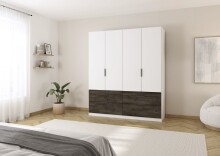 Drehtürenschrank >Koda< in alpinweiß /...