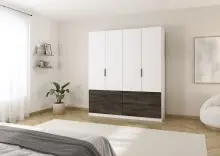 Drehtürenschrank >Koda< in alpinweiß /...