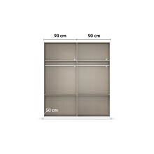 Drehtürenschrank >Koda< in alpinweiß / Atlantic Oak dunkel - 181x210x54 (BxHxT)