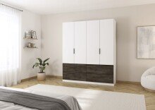 Drehtürenschrank >Koda< in alpinweiß /...