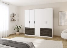 Drehtürenschrank >Koda< in alpinweiß /...