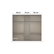 Drehtürenschrank >Koda< in alpinweiß / Atlantic Oak dunkel - 226x210x54 (BxHxT)