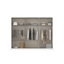 Drehtürenschrank >Koda< in grau metallic / Atlantic Oak dunkel, Holzwerkstoff