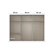 Drehtürenschrank >Koda< in grau metallic / Atlantic Oak dunkel, Holzwerkstoff