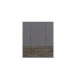 Drehtürenschrank >Koda< in grau metallic / Atlantic Oak dunkel, Holzwerkstoff