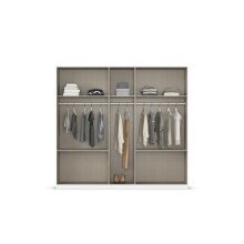 Drehtürenschrank >Koda< in grau metallic / Atlantic Oak dunkel, Holzwerkstoff
