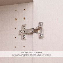 Drehtürenschrank >Koda< in grau metallic / Atlantic Oak dunkel, Holzwerkstoff